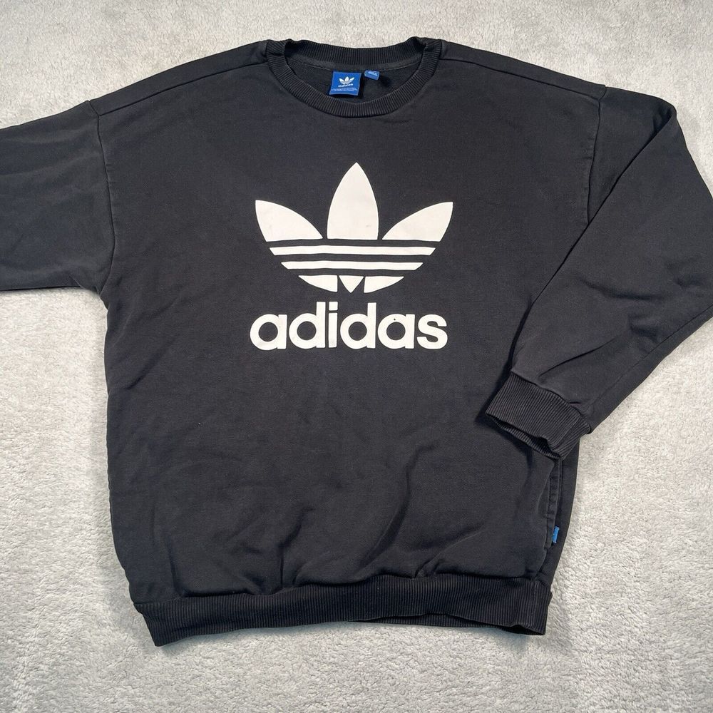 Adidas‎ Originals Black Crewneck Sweatshirt Adult Small Unisex Pockets